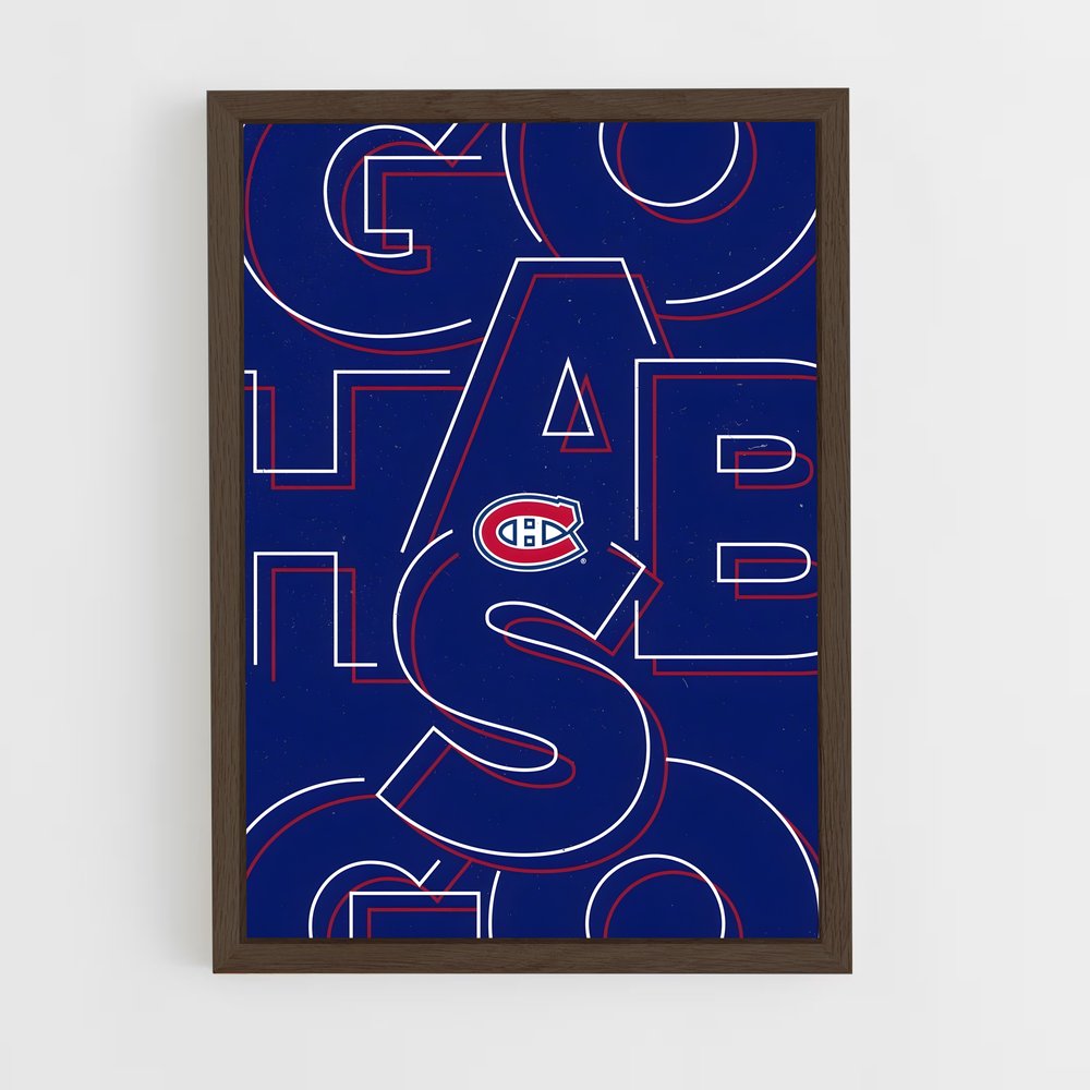 Poster Bleu Glorieux – affiche Hockey sur glace (vue 5)